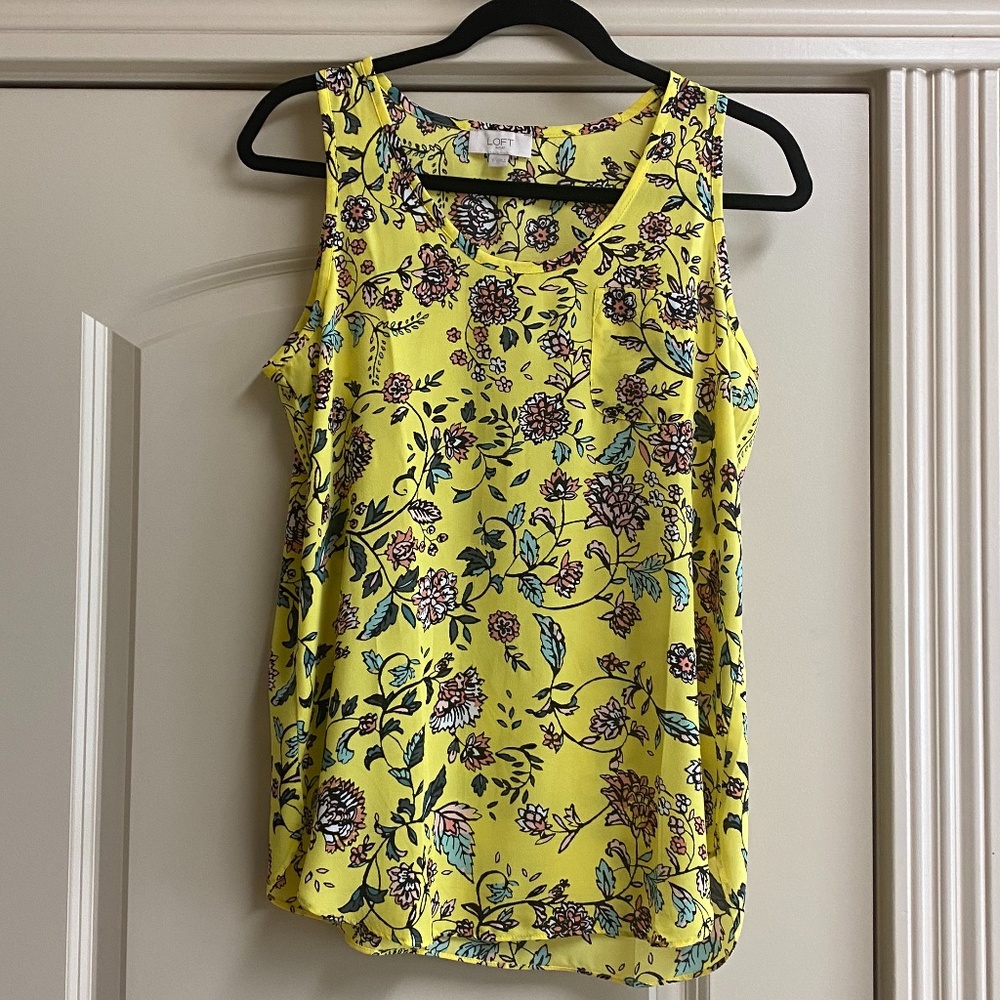 Loft Citron Floral Tank